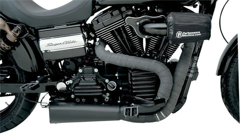 Wrap Exh 2"X25' Blk W/Tie DRAG SPECIALTIES DRAG SPECIALTIES MOTOVEIKALS 21