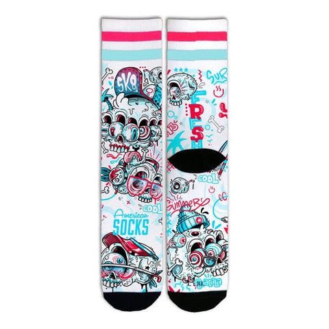 Zeķes AMERICAN SOCKS FRESH SIGNATURE S/M - 38 - 42 izm. AMERICAN SOCKS MOTOVEIKALS 21